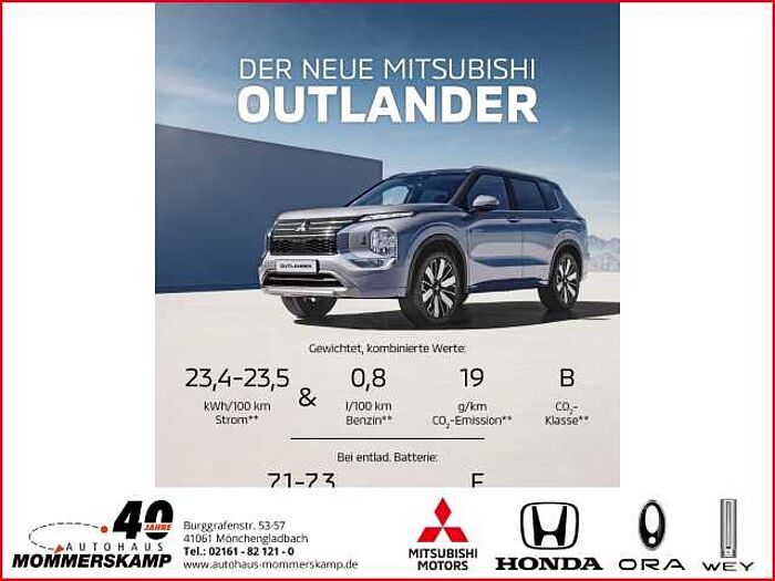Mitsubishi Plug-in Hybrid Outlander 2,4 PLUS+4WD+PDC+Sitzhzg+Lenkradhzg+Leder+Tempomat+Navi