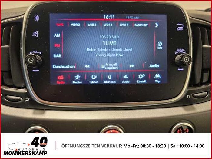 Fiat 500 RockStar 1.2 8V+Automatic+Pano+Klima+PDC+Tempomat+Multifunktionslenkrad