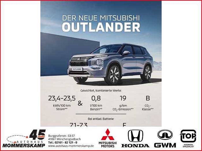 Mitsubishi Plug-in Hybrid Outlander 2,4 Diamant PLUS+4WD+PDC+Sitzhzg+Lenkradhzg+Leder+Tempo